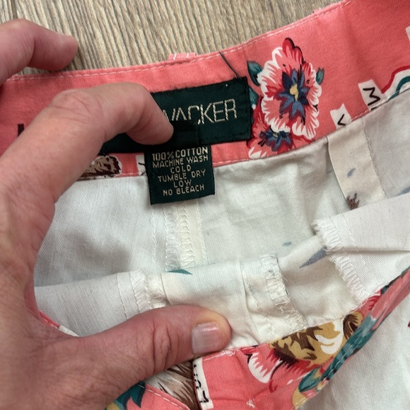 Retro Vintage Bushwacker Beach Shorts Size 4 Pleated High Waist Bermuda USA - Picture 8 of 15